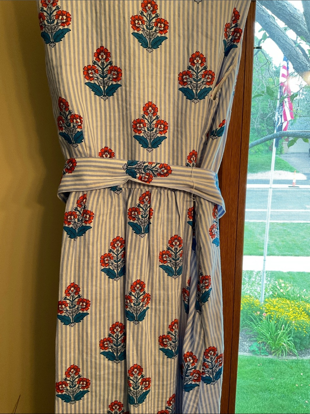 Boden Floral Cotton MIDI Dress US 14R - Picture 6 of 9